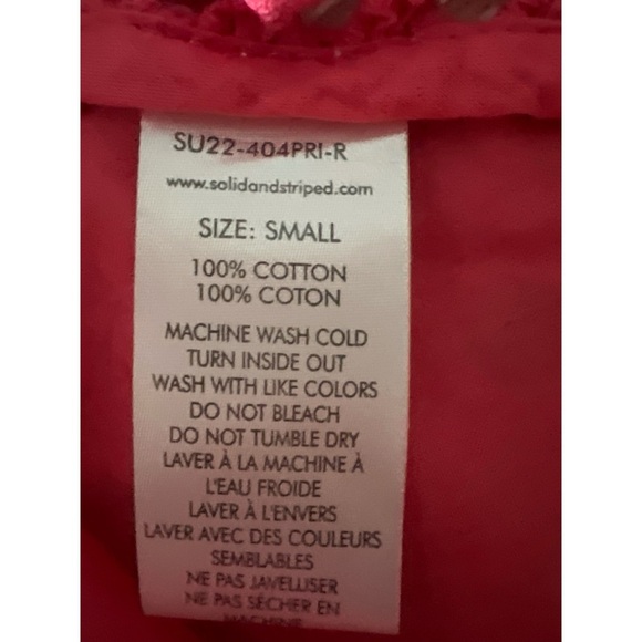 Solid and stripped Red Eyelet to and skirt - Picture 4 of 5